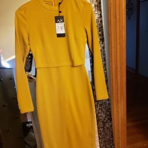 Mustard Long sleeve dress